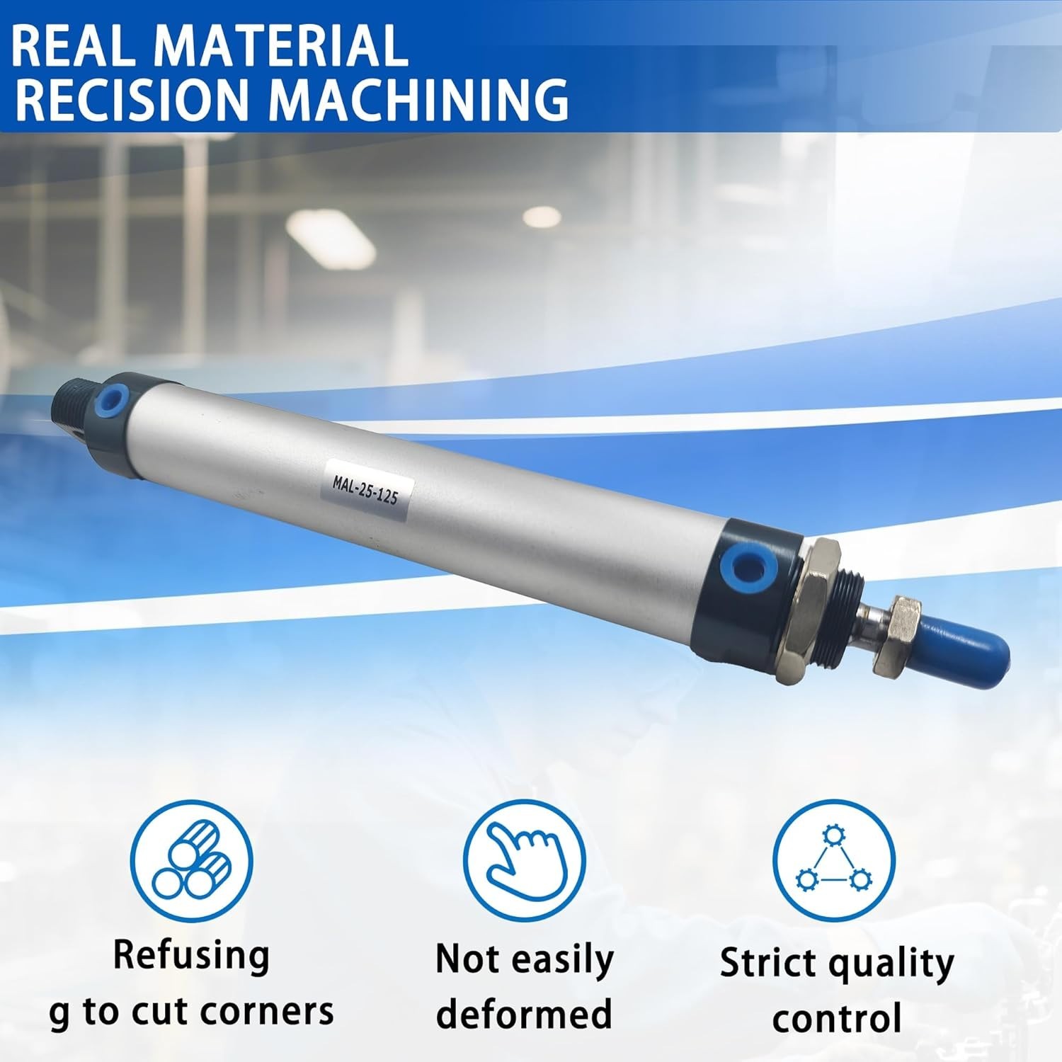 MAL25x125 Mini Pneumatic Air Cylinder 25x125mm Single Rod Double Acting Part