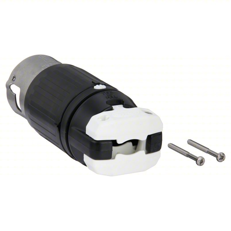 Hubbell CS8265C 50A 250V, 2-Pole 3-Wire, Grounding, Non-NEMA Male Locking Plug