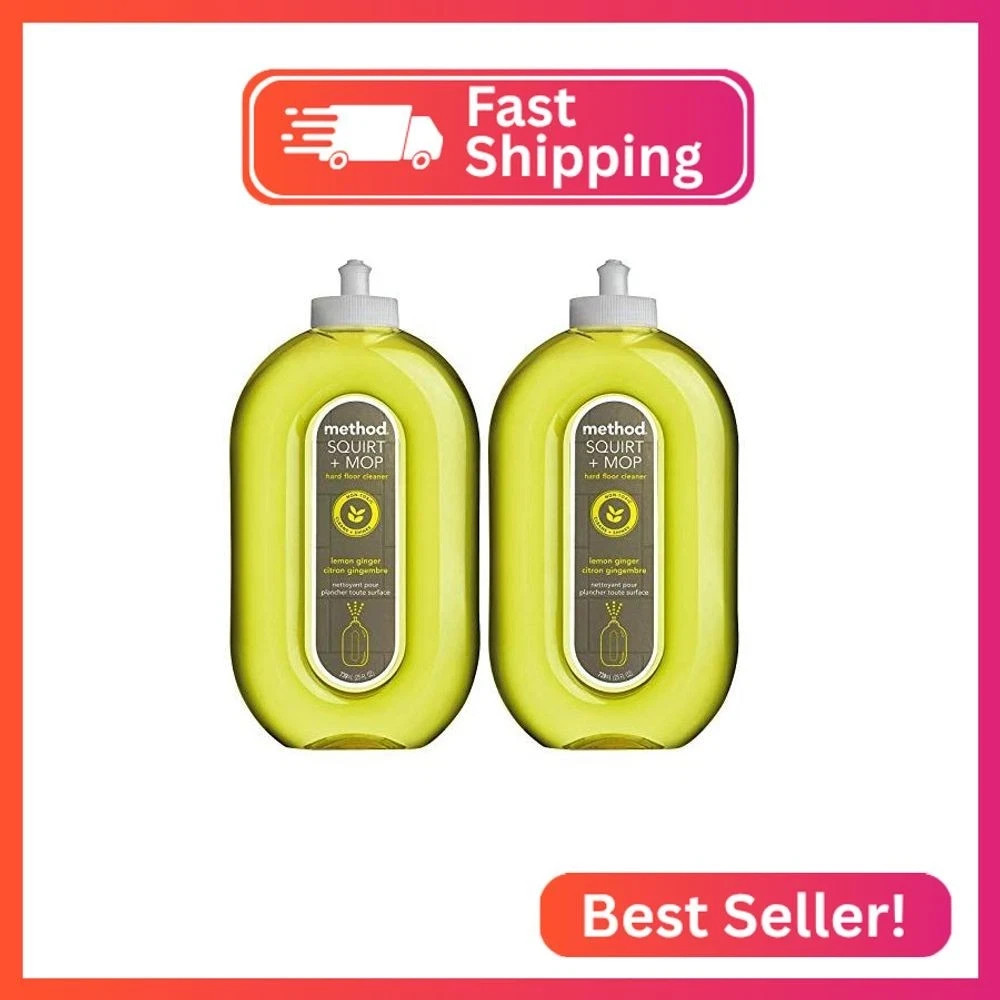 2 pack – Method Squirt & Mop Hard Floor Cleaner – Lemon Ginger – 25 Fl Oz each