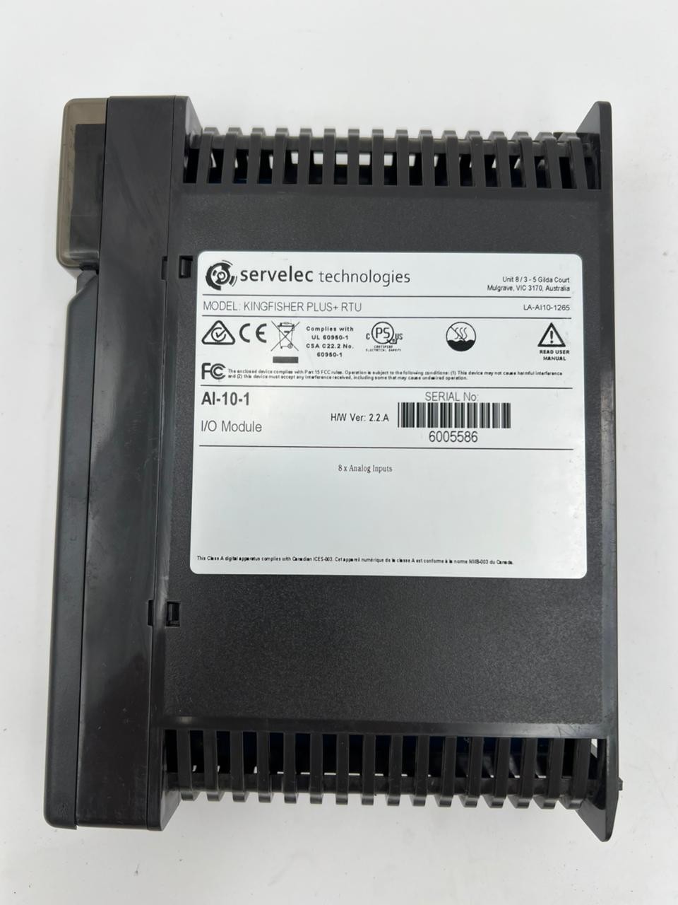 SERVELEC KINGFISHER PLUS+RTU/ AI-10-1 INPUT/OUTPUT MODULE