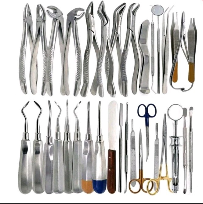 Dental Extracting forcep & Surgery Instrument set of 34pcs high Quality material
