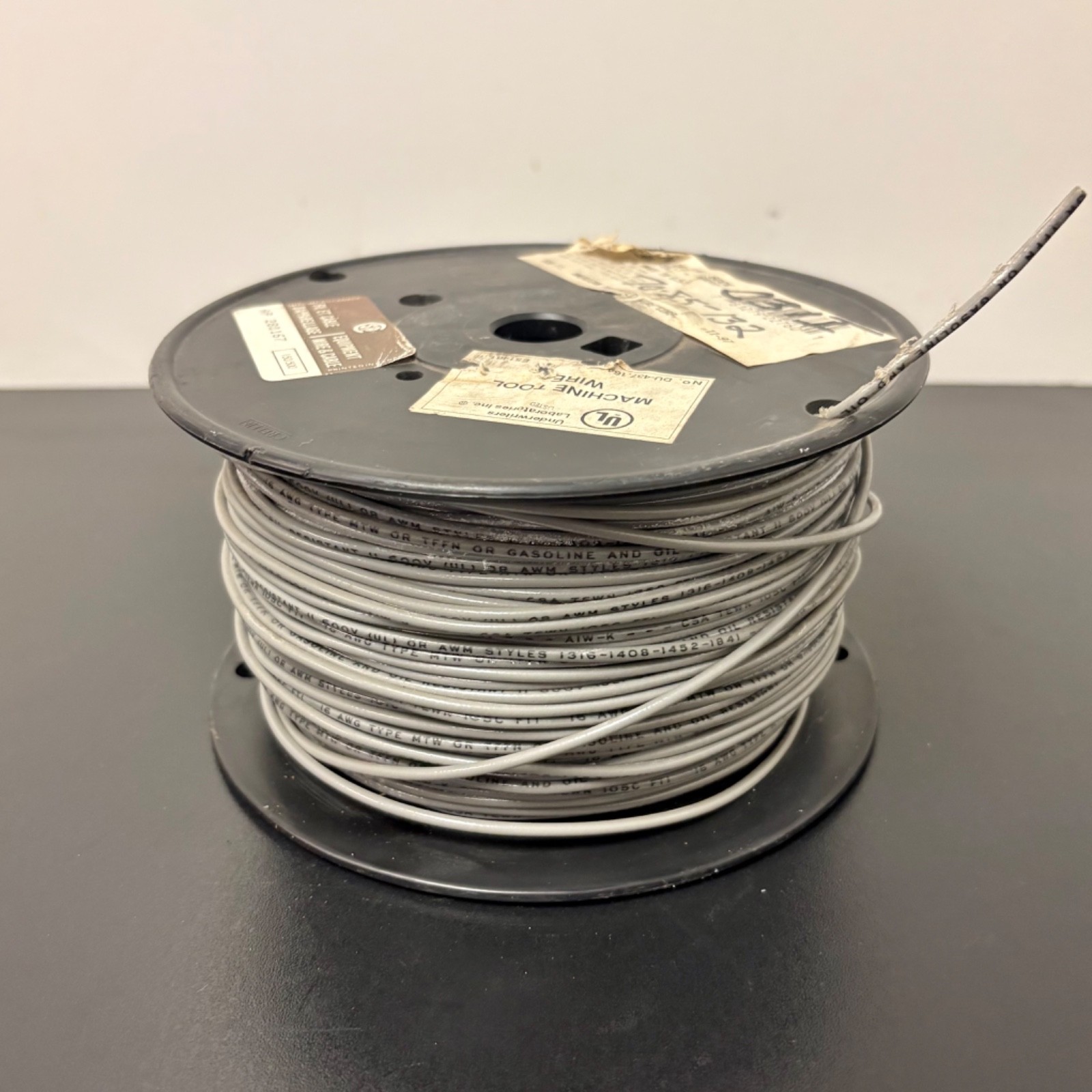 5.80 lbs. of 16 AWG Gray Copper Stranded Machine Tool Wire