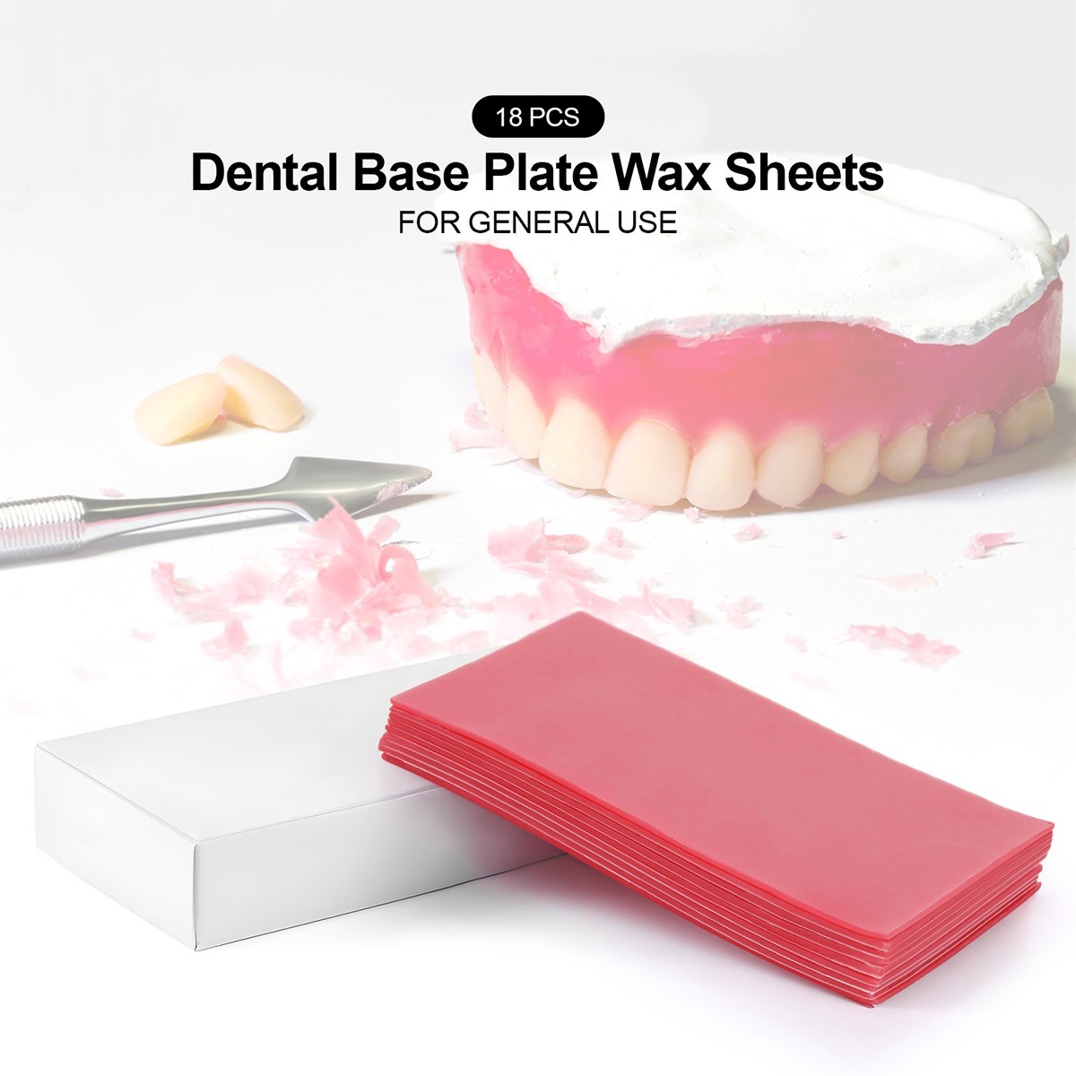 18 Sheets Dental Base Plate Perfect Wax Pro Pink All Seasons For Lab and Jewlery
