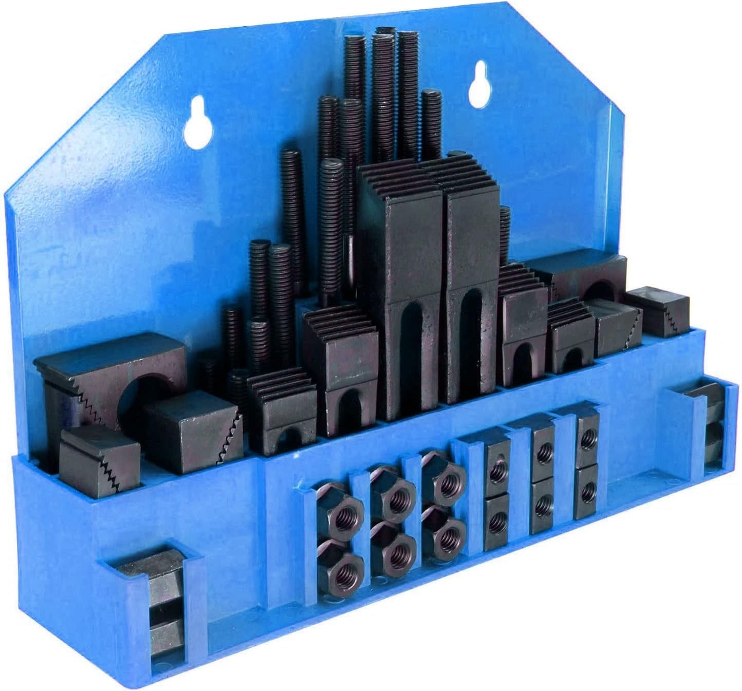 (R) 58 Pieces 5/8″ T-Slot Hold Down Clamp Slot 1/2″-13 Stud, Blue