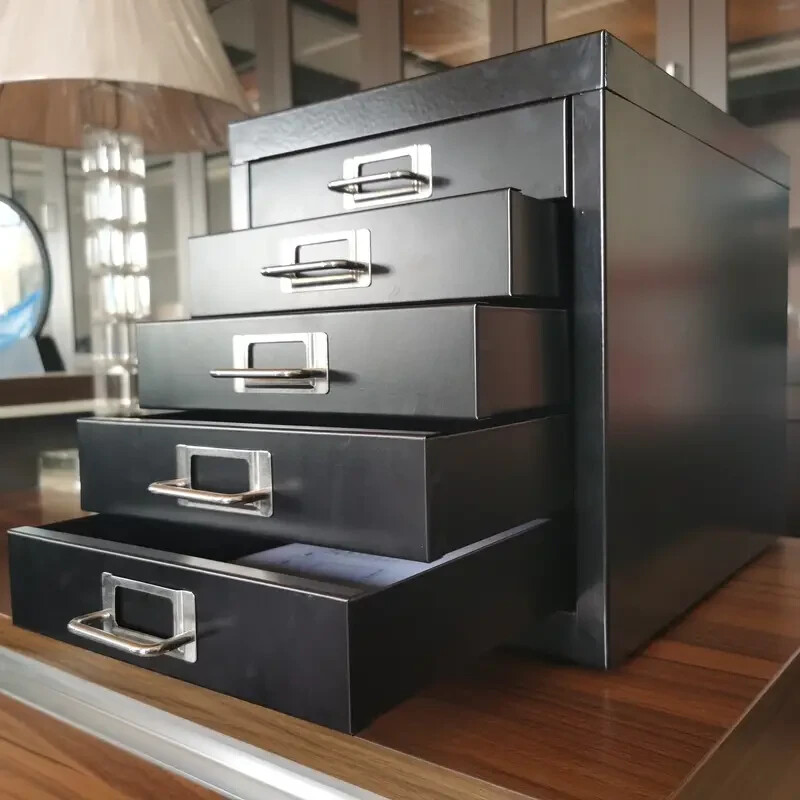 Generic~5 Drawer Steel Desktop Multidrawer Storage Organizer Cabinet ~ BLACK