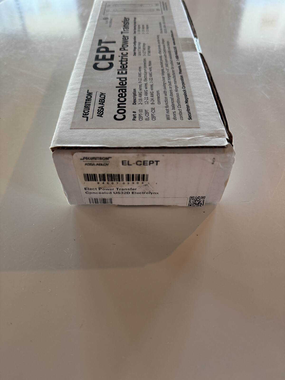 Securitron 5-1/2″Satin SS Concealed Electrical Power Transfer EL-CEPT 0-130°