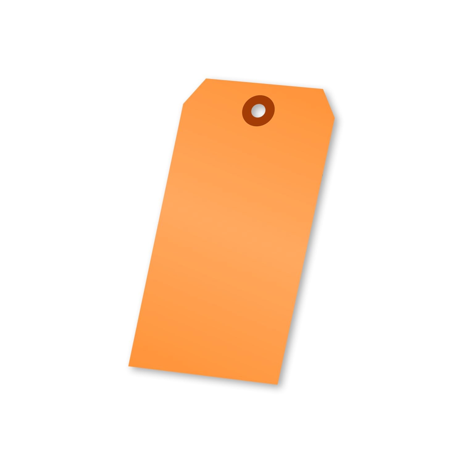 100-Pack Size#5 Fluorescent Orange Blank Tags 4.75×2.375in Pre-Punched Hole