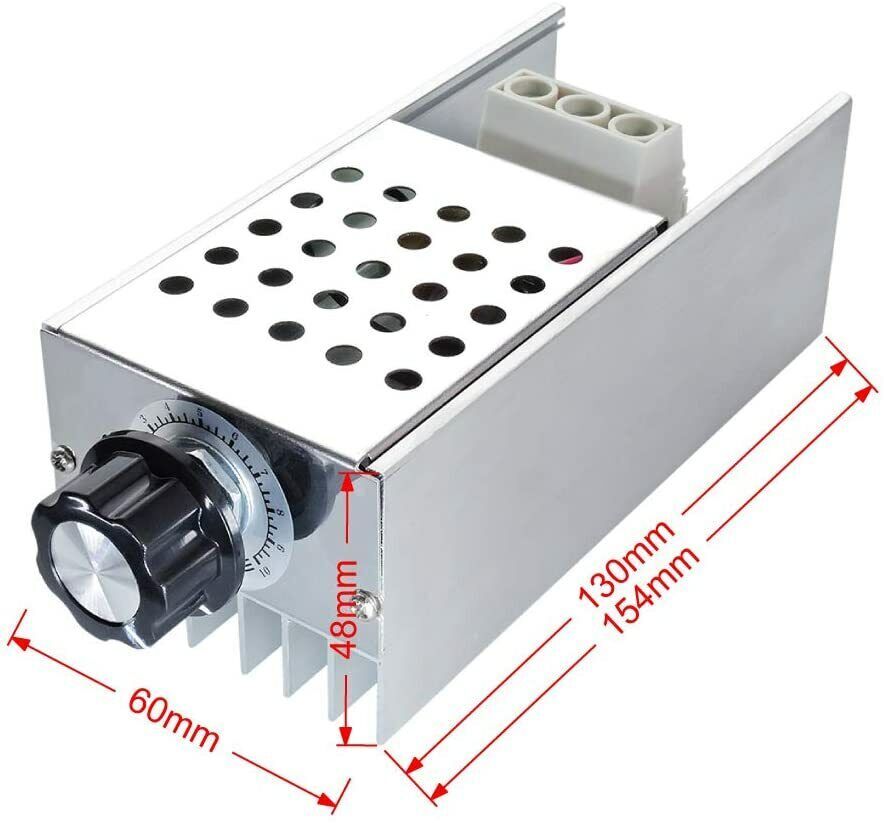 AC 110-220V 6000W SCR Motor Speed Controller Volt Regulator Thermostat Dimmer