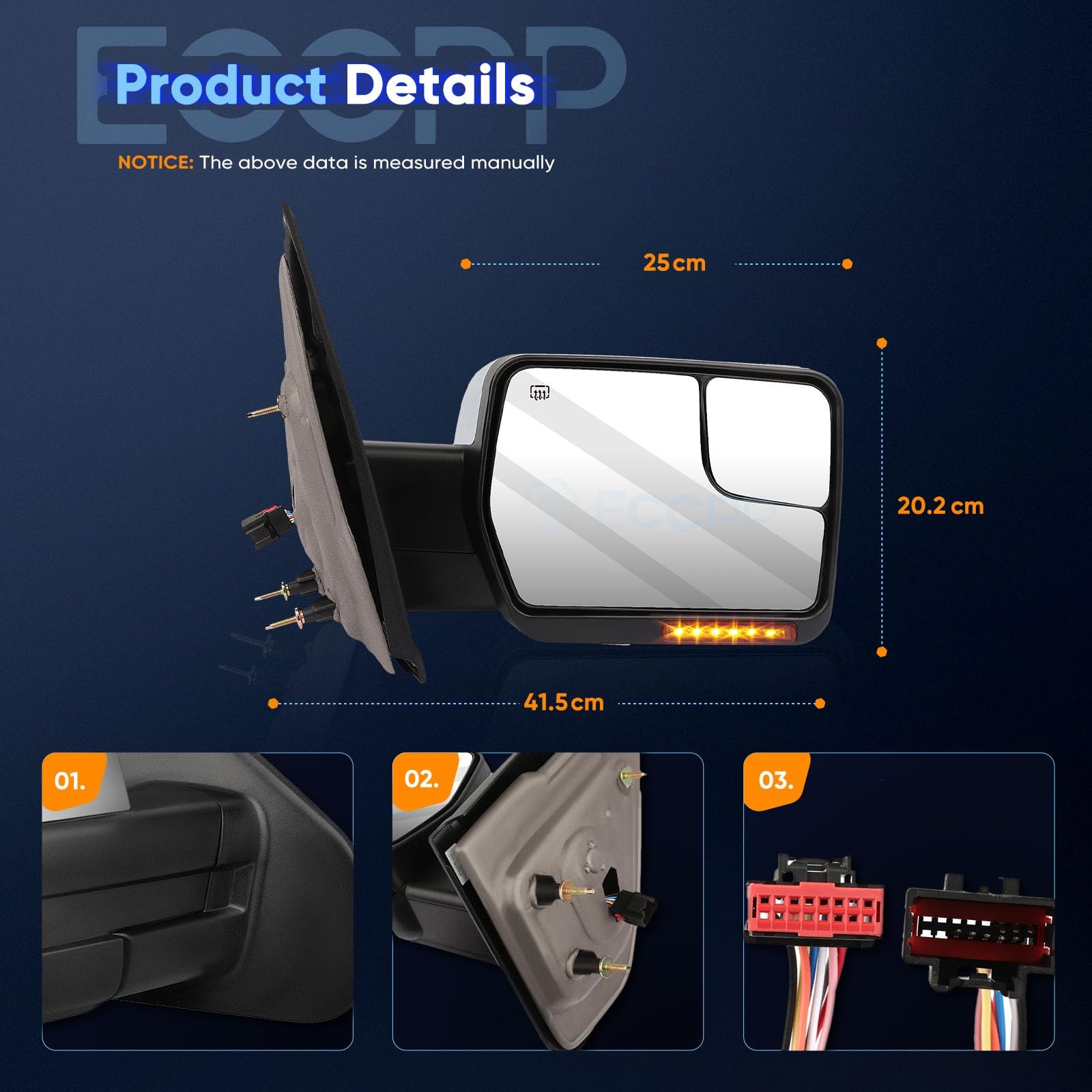 Right Tow Mirror Fit For Ford For F150 Series Pickup 2004-2014