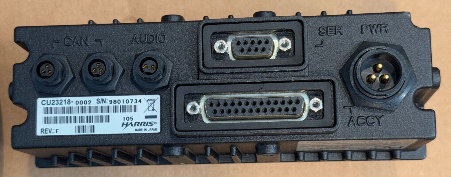 Harris MaCom Radio CU23218-0002 Control Head CH-721 + MC-101616-041 Microphone