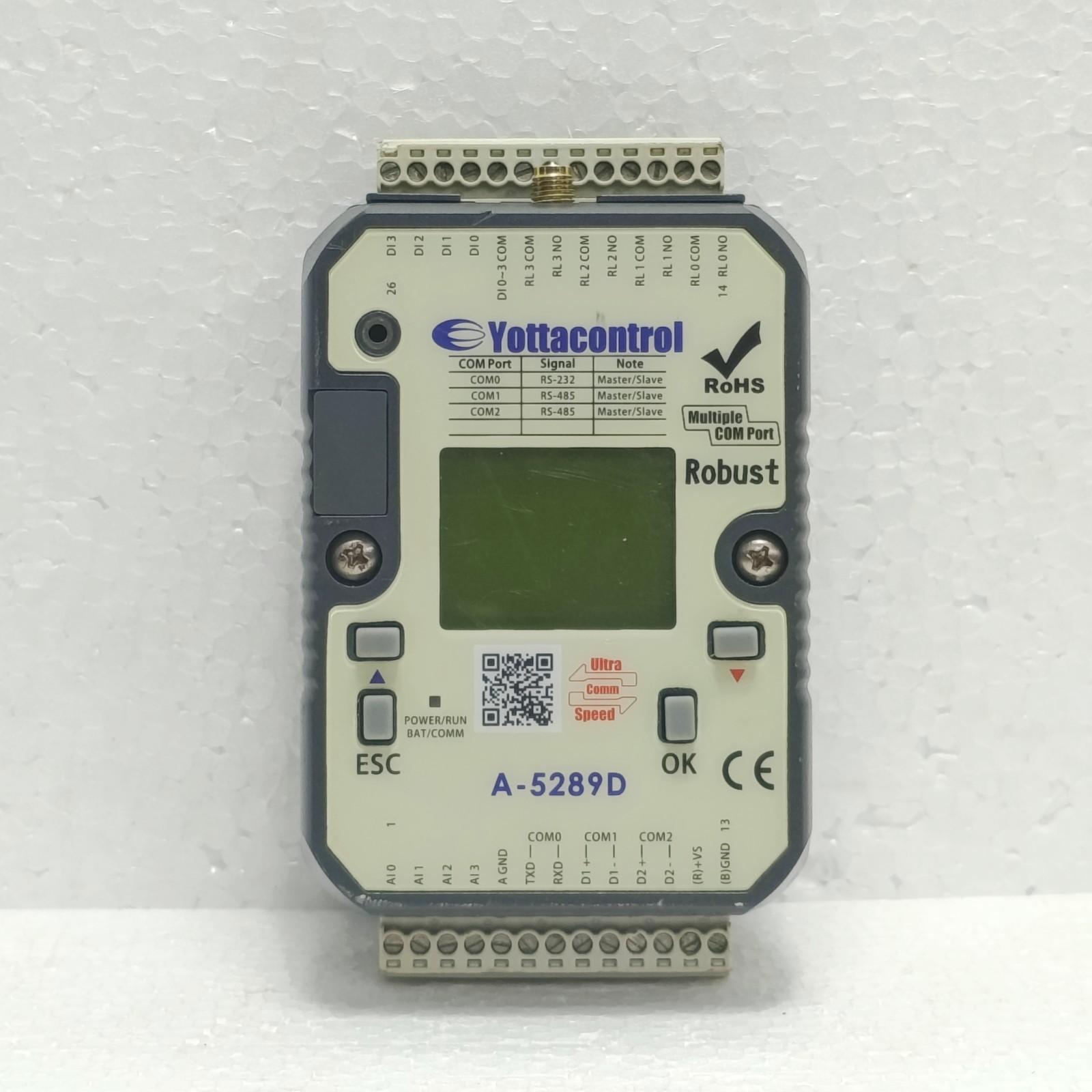 YOTTACONTROL A-5289D WiFi PLC DCS 4DI/4AI/4DO VER C2.89 USED