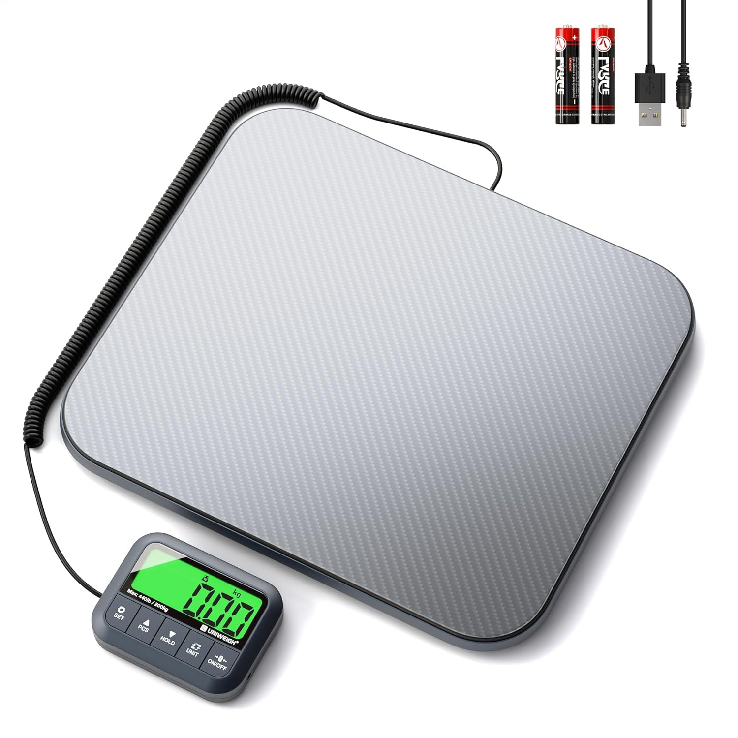 Digital Postal Scale 440Lb,High Accuracy 0.35Oz Shipping Scale for Packages with