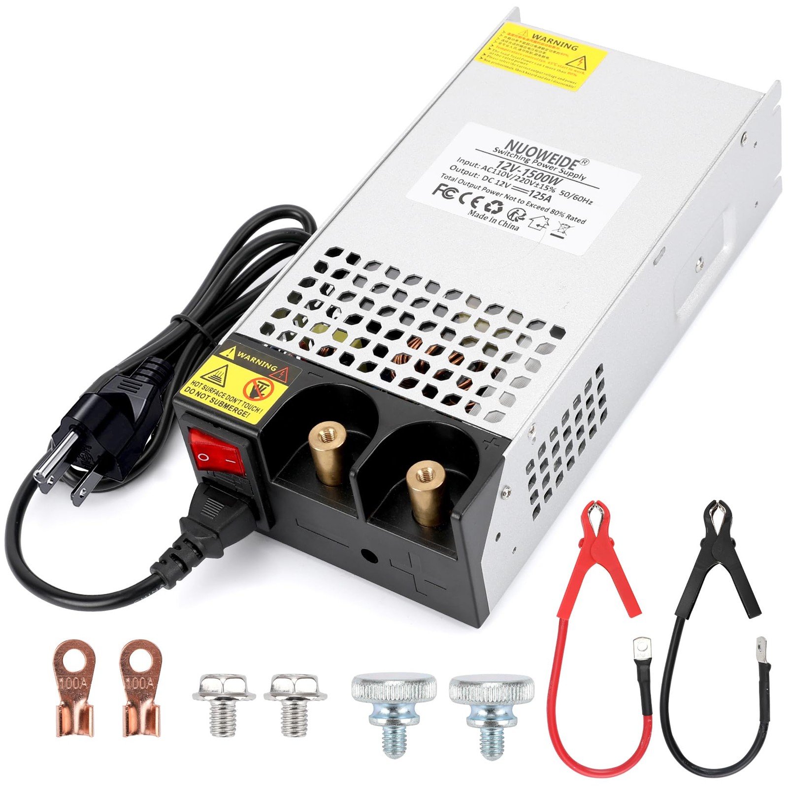 New Version 110V to 12V DC Converter 125A 1500W Power Supply, AC DC…