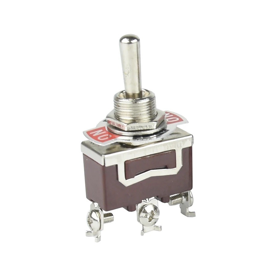 2x ON-OFF-ON 3-Pin Position Spring Return Momentary Metal Toggle Switch 15A 250V