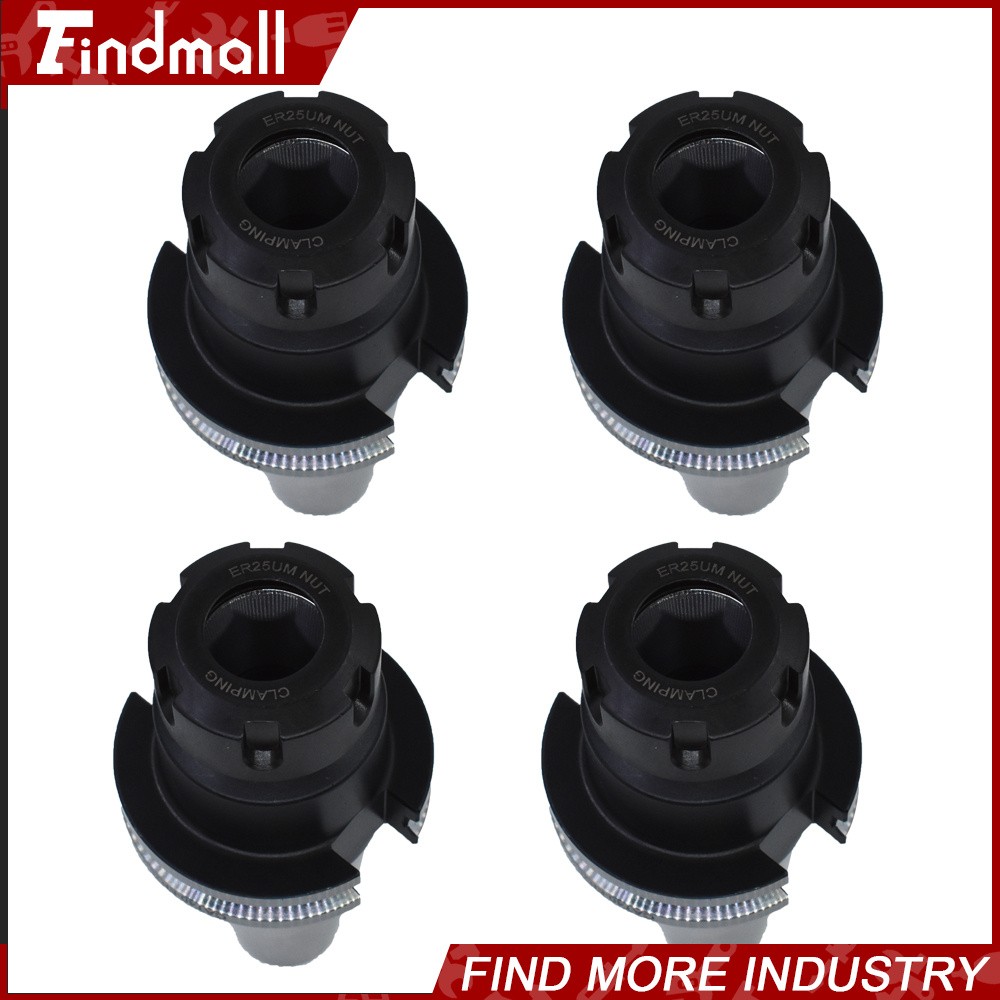 4Pcs CAT40 ER25 Collet Chuck W. 2.76″ Gage Length Chucks Tool Holder Set New