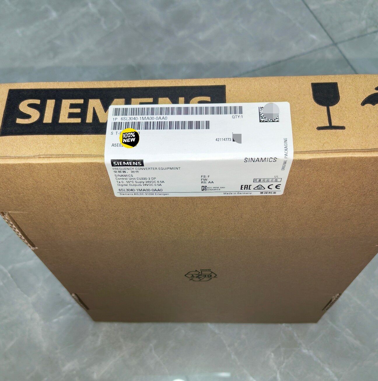 New Siemens 6SL3040-1MA00-0AA0 SINAMICS Control Unit Industrial Automation