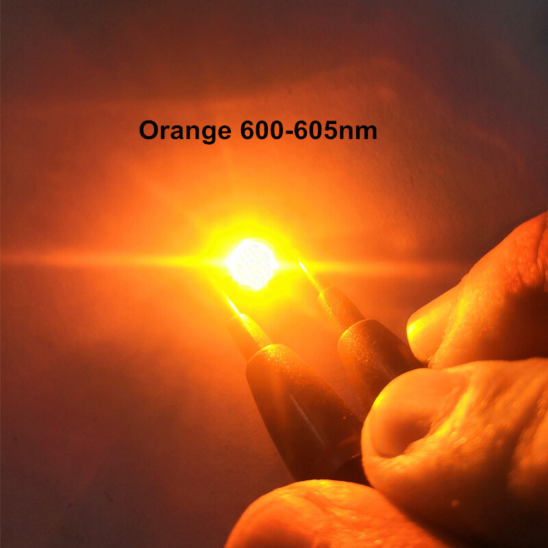 1W 3W High Power LED Chip Yellow 590-595nm Amber 595-600nm Orange 600-605nm Bulb