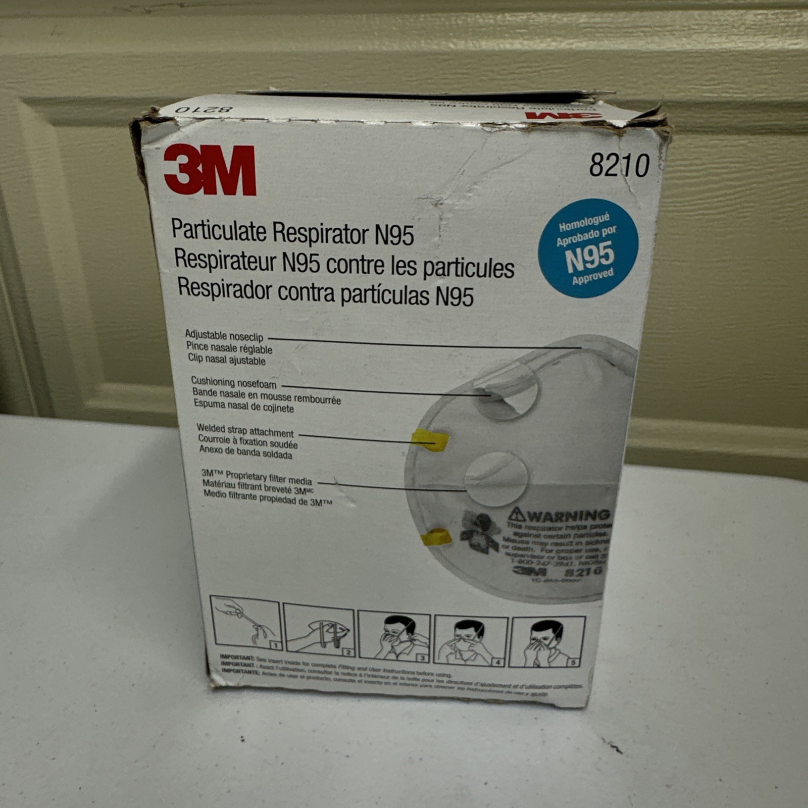 3M 8210 N95 Particulate Respirator, 20 Per Box