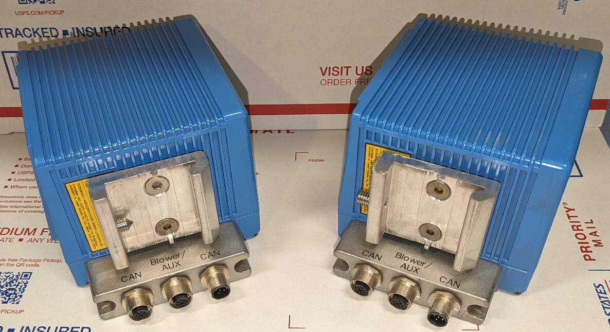 Lot of 2 SICK CLV490-0010 Optic Bar Code Scanner CLV-490 w/Interface & Mount