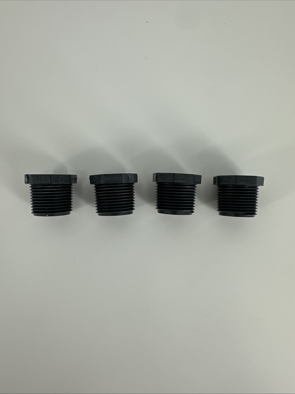 LOT OF 4 Spears D2464 Reducer Bushing 3/4″ x 3/8″ Schedule 80 MPT x FPT