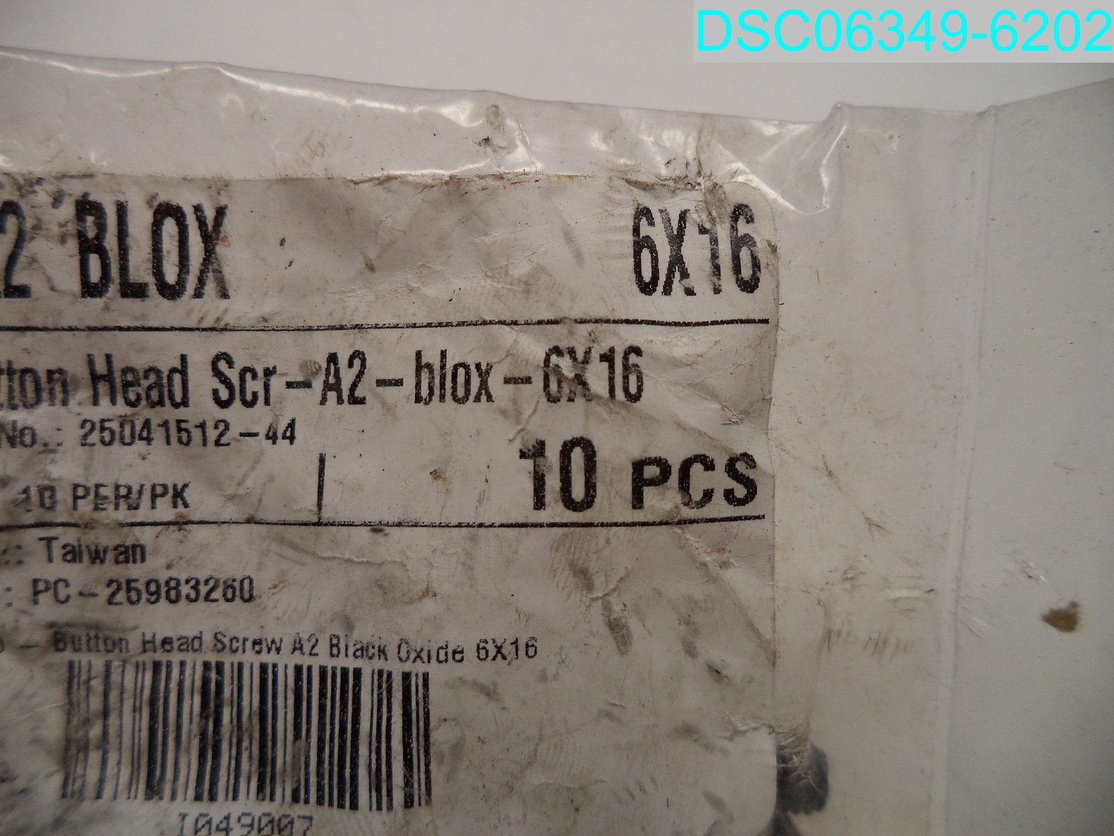 QTY=30(3X10): 7380-A2 BLOX McMaster Carr Button Head Screws A2 6X16 Black Oxide