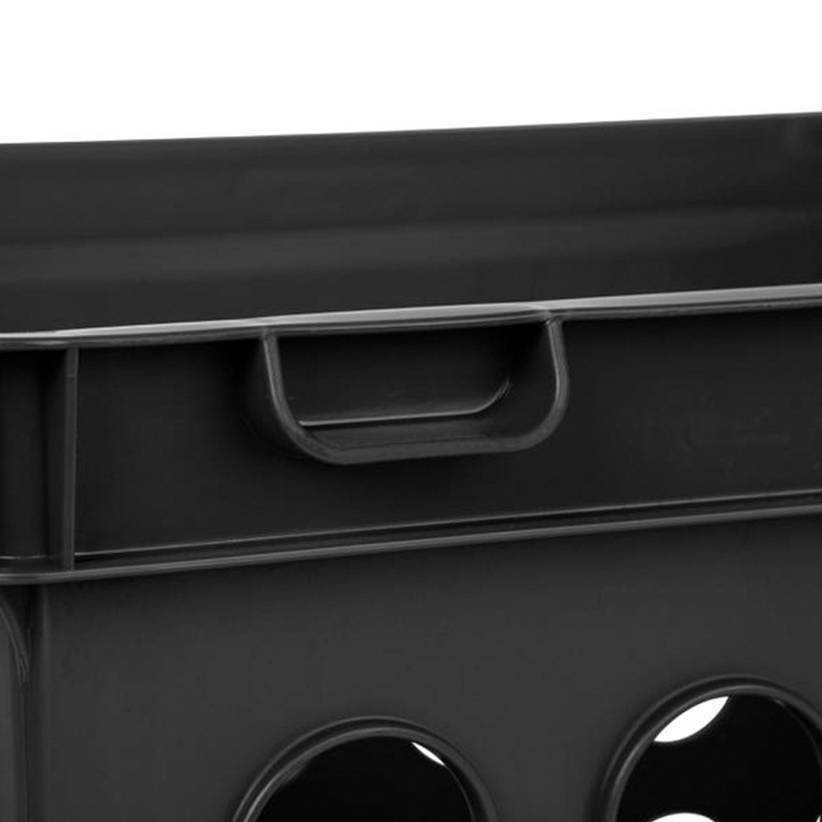 File Crate, Versatile Plastic Bin, Letter or Legal-Sized Storage, Black,6 Count