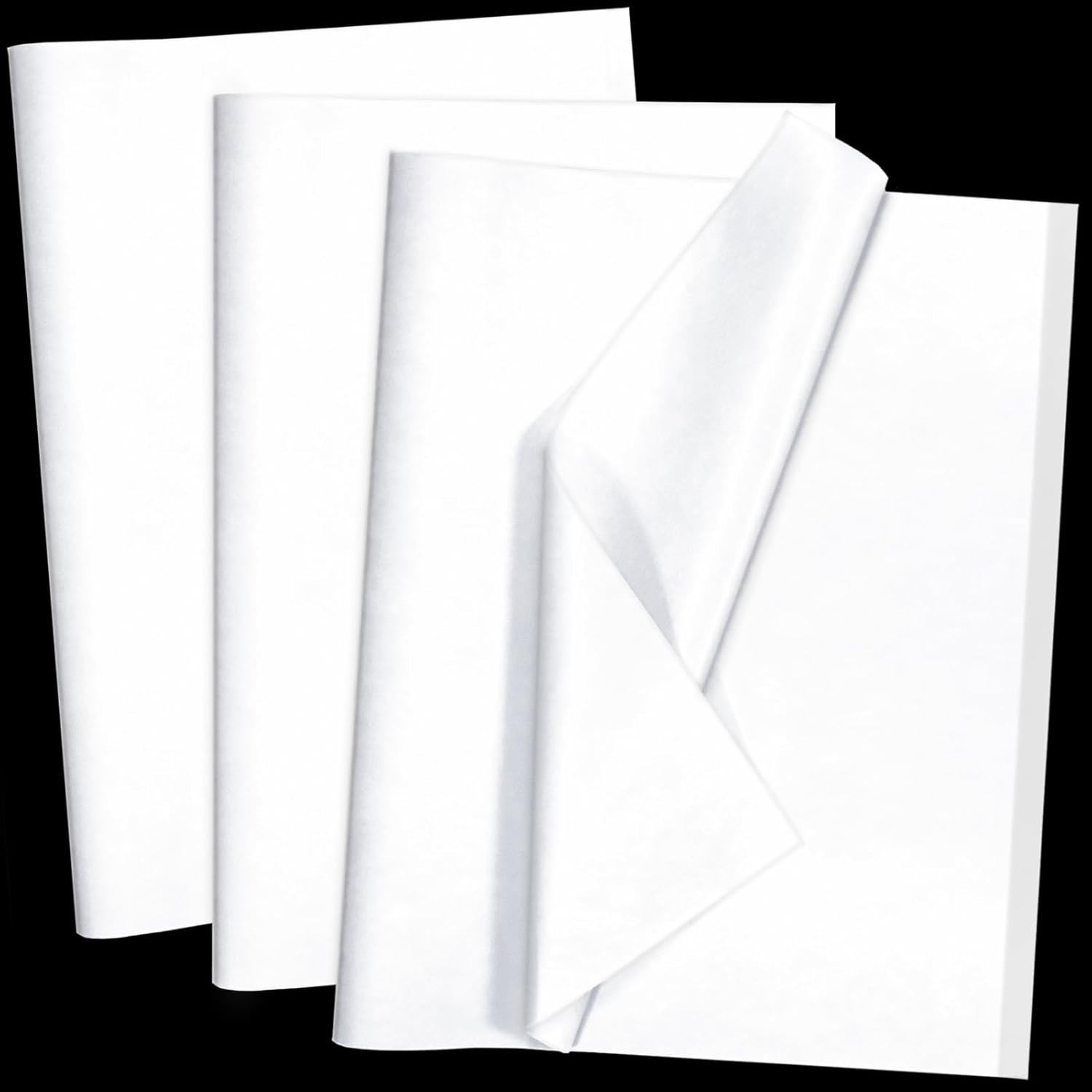 500 Sheets 14″x20″ 20″x 30″ White Wrapping Tissue Paper Bulk for Gift Bags White