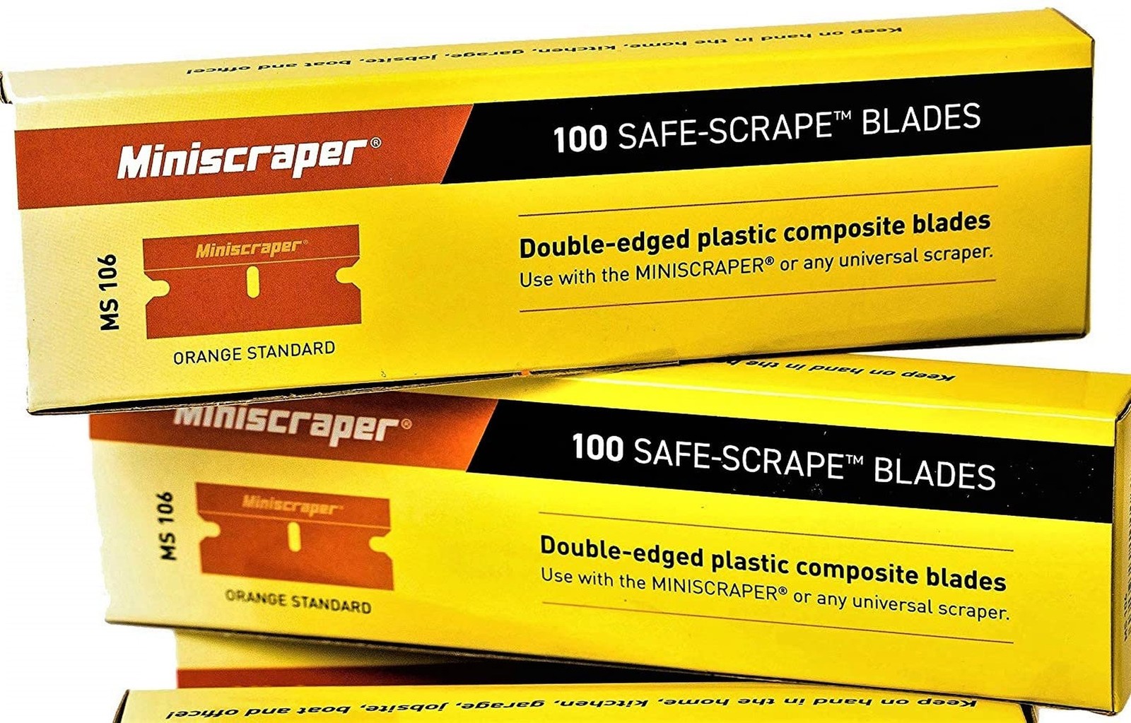 Plastic Razor Scraper Blades Double Edged (1 Pack) 1 count (Pack of 100)