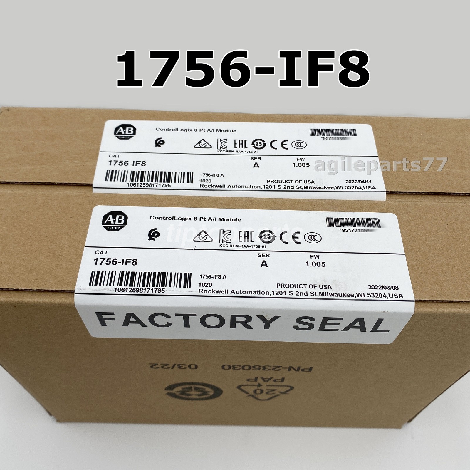 NEW 1756-IF8 AB ControlLogix Point A/I Module NEW Factory Sealed 1756IF8 US