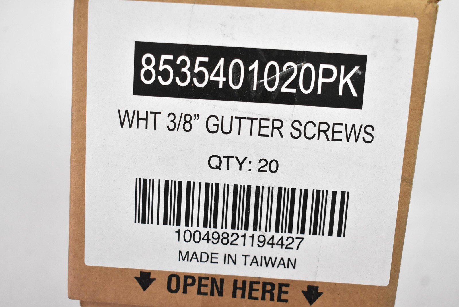 Lot of 400 Amerimax Gutter Screws White #8 x 3/8″ 20/Pack Phillips Pan Head