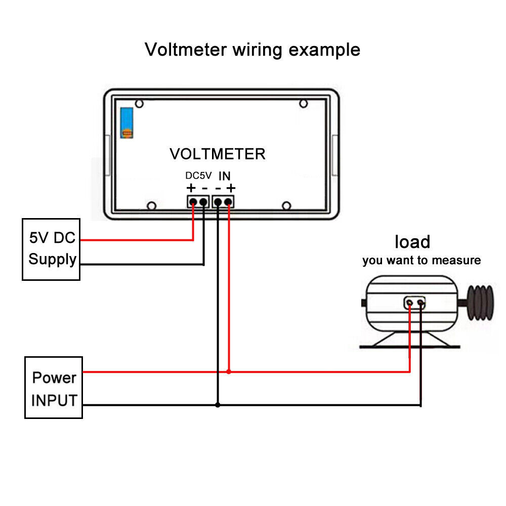 DC 1000V Red LED Digital Volt Voltmeter Panel Digit Voltage Meter 0-1000V DC