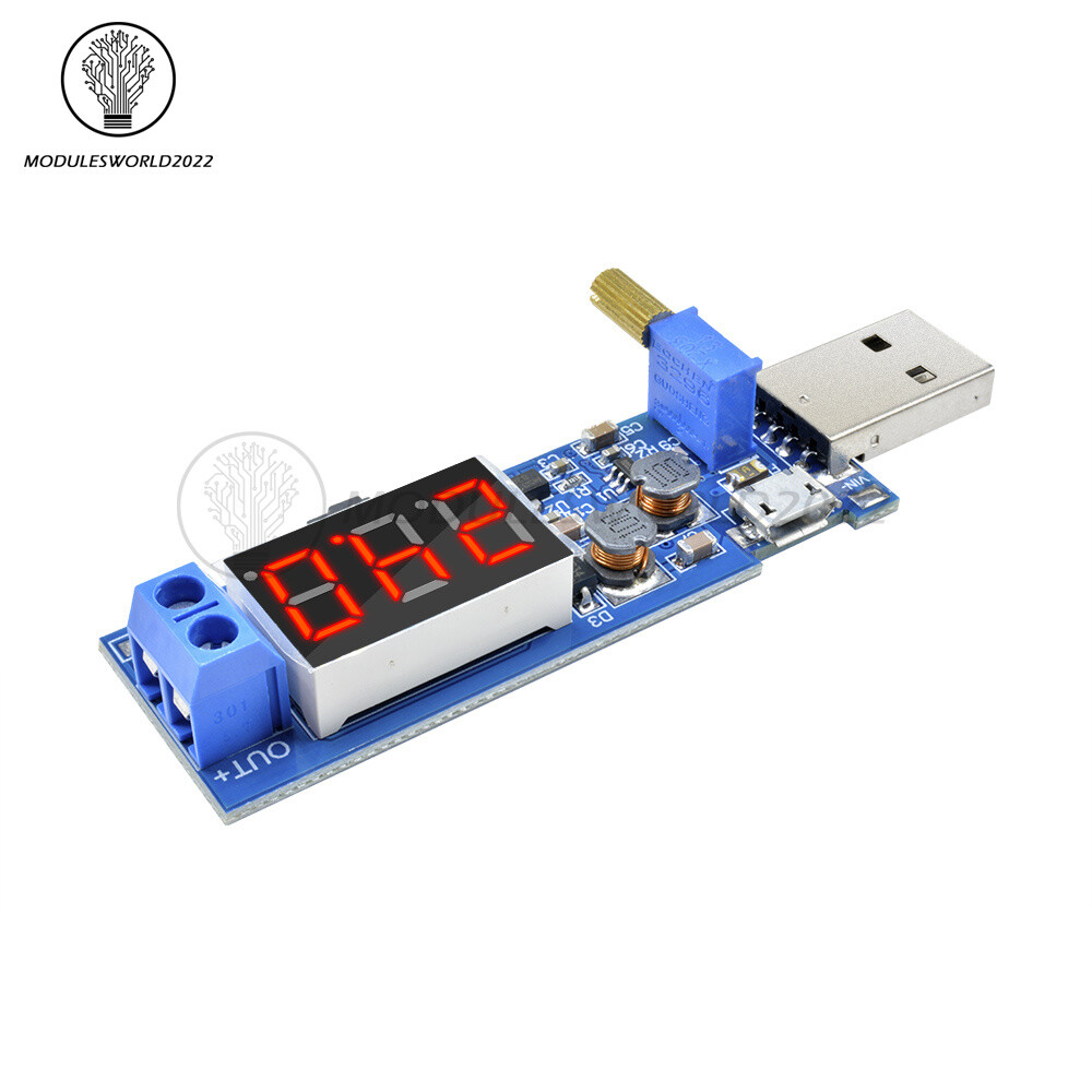 DC-DC 5V to 1.2V~24V USB Step UP/Down Boost Buck Adjustable Power Supply Module