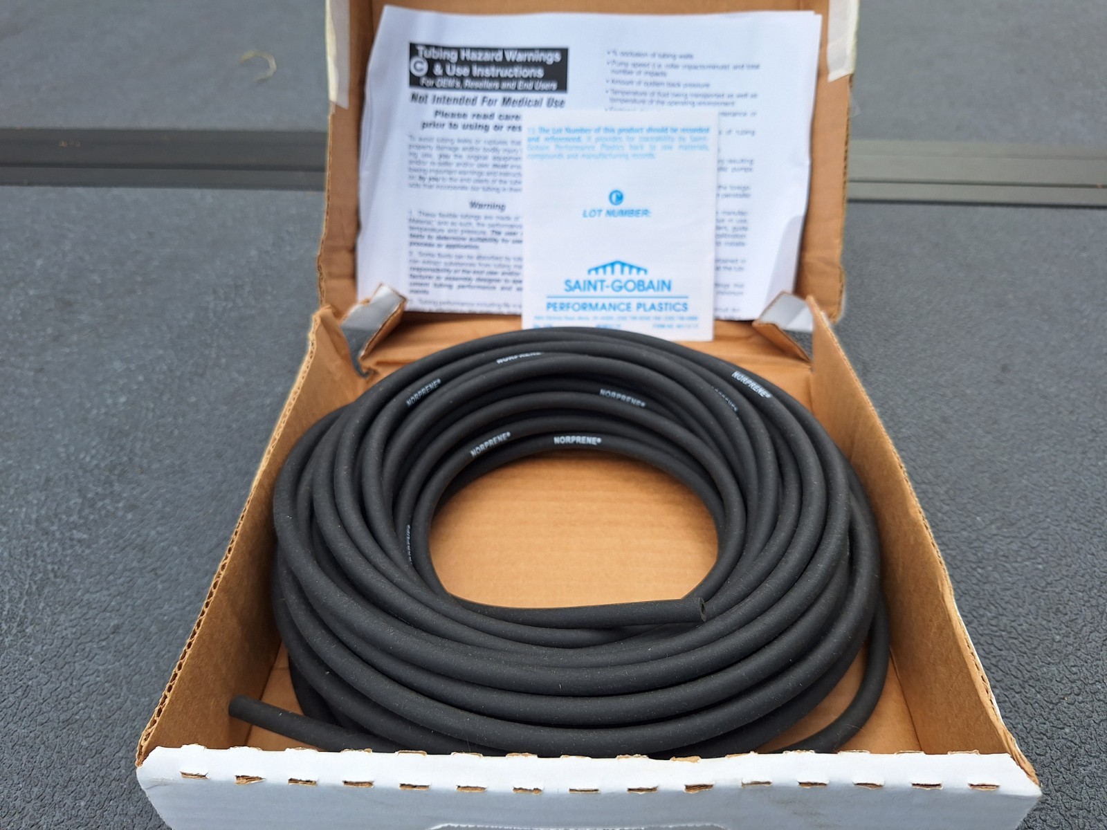 NEW Tygon “Norprene” Tubing AFL00007, 50 Ft, A-60-G Form., 1/8″ ID 1/4″ OD