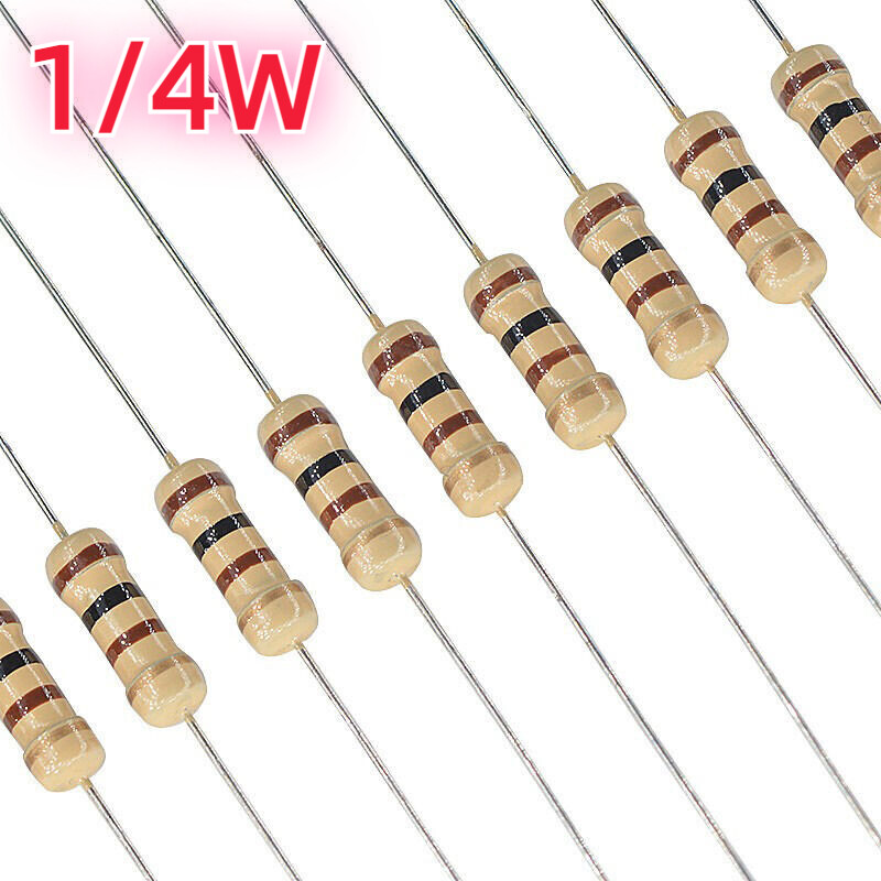 10pcs 1/4W 5% Carbon Film Resistors Choose From 100 Values 10pcs 0.25W US Ship