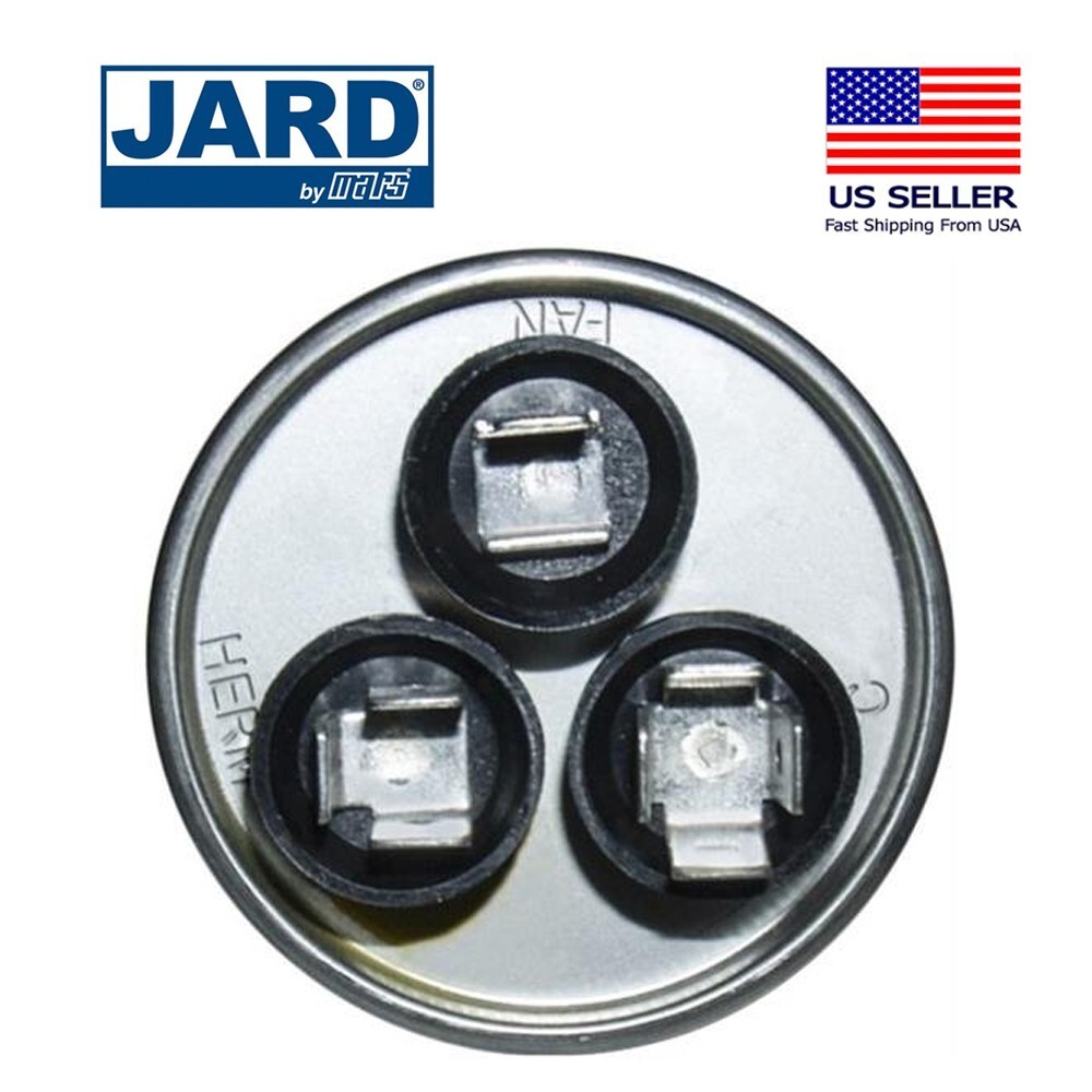 Mars JARD Motor Run Capacitor, 80/7.5 MFD, Dual Section 440/370 V Round 12816