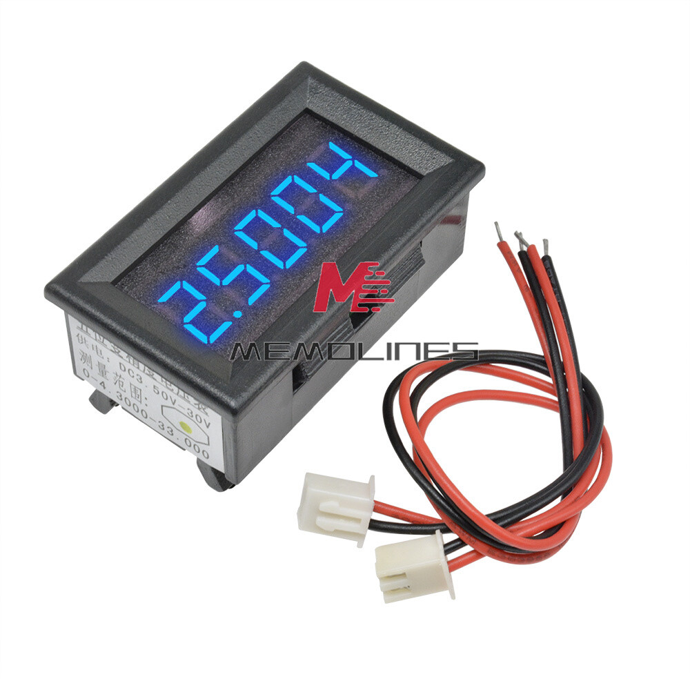 5-Digit DC 0-4.3000-33.000V Digital Blue LED Voltmeter Voltage Meter Car Panel