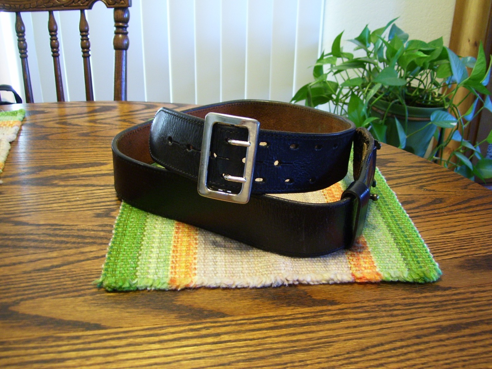 Bianchi #B2 36 Leather Black Plain 2.25″ Sam Browne Duty Belt Gun Equipment Belt