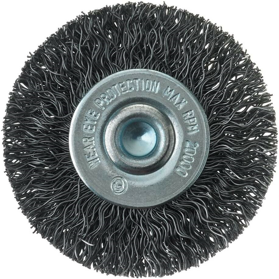 2″ Crimped Carbon Steel Wire Wheel Brush w/ 1/4″ Shank For Die Grinder or Drill