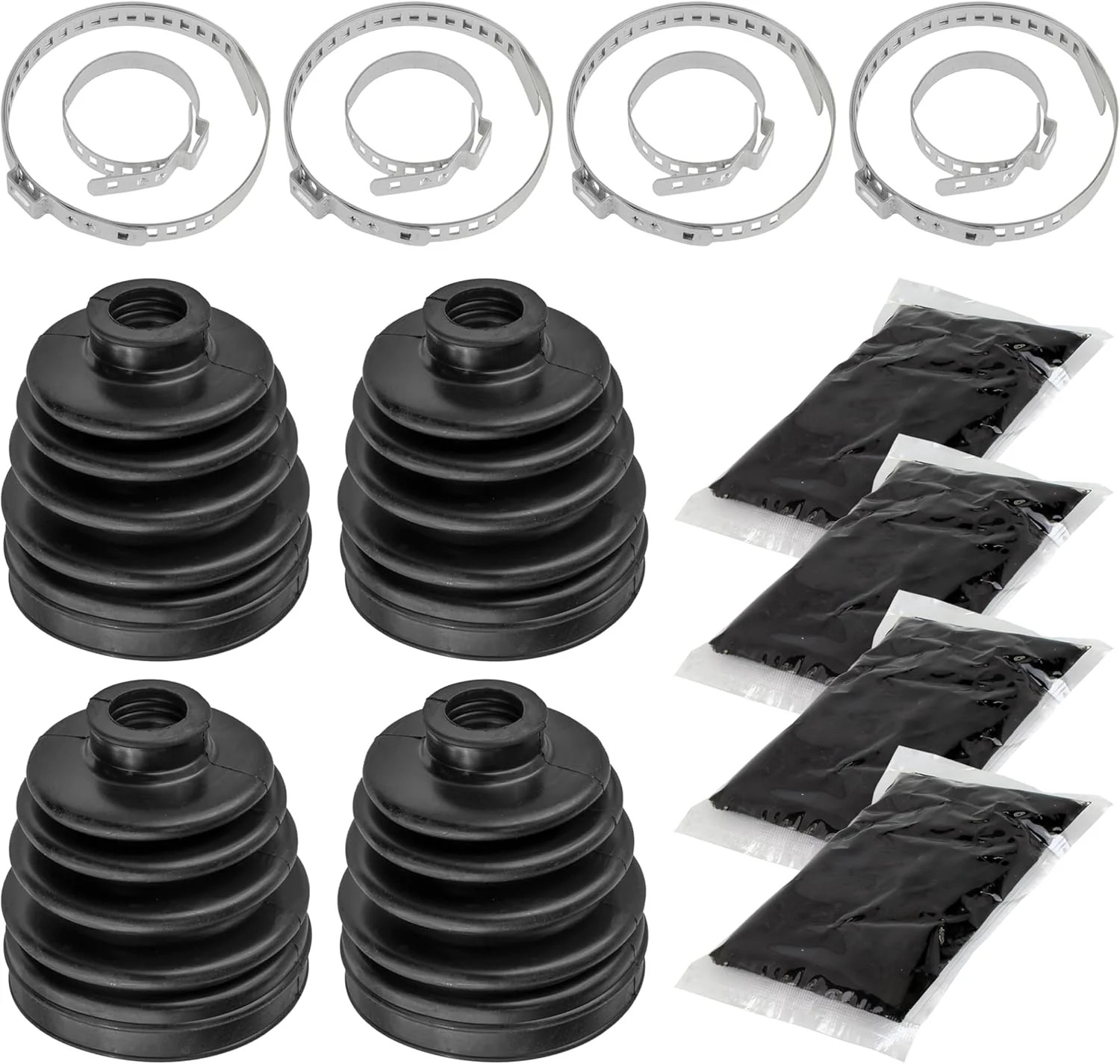 Caltric 2 Rear Axle Inner And Outer CV Boot Kits Compatible with Polaris…