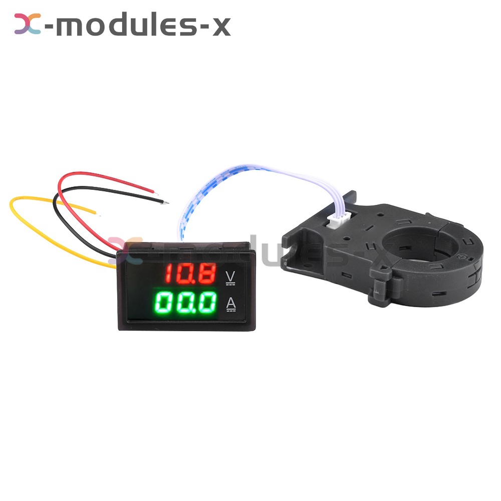 DC0-300V 50/100/200/400A Digital Current Voltage Meter Hall Ammeter Voltmeter