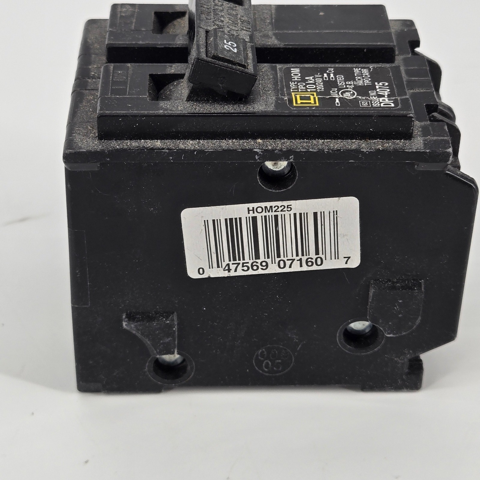 Square D Homeline HOM225 25A 2-Pole Circuit Breaker 120/240V Common Trip NOS