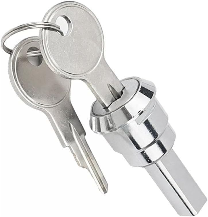 Silver Universal Stainless Steel Toolbox Lock Set with 180° Rotation – 4 Pieces