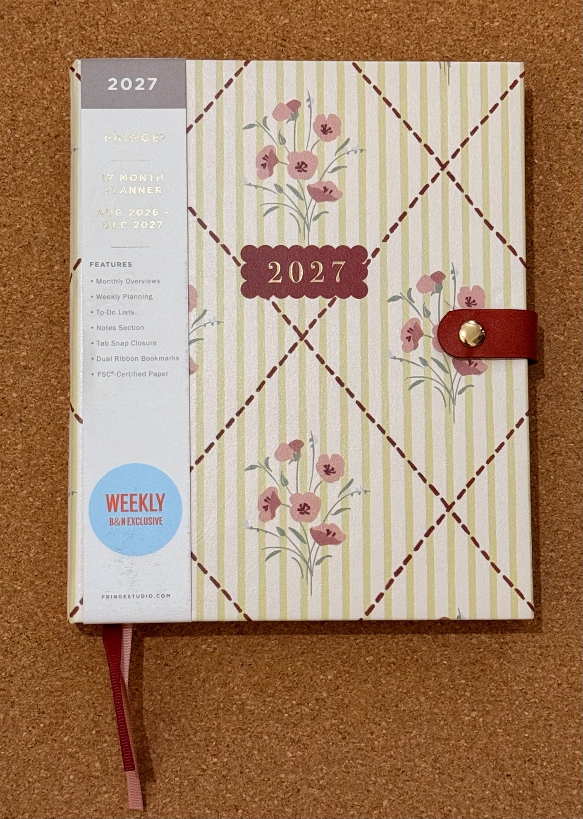 FRINGE 2026-2027 Cottage Bouquet Weekly Desk Planner B&N Exclusive
