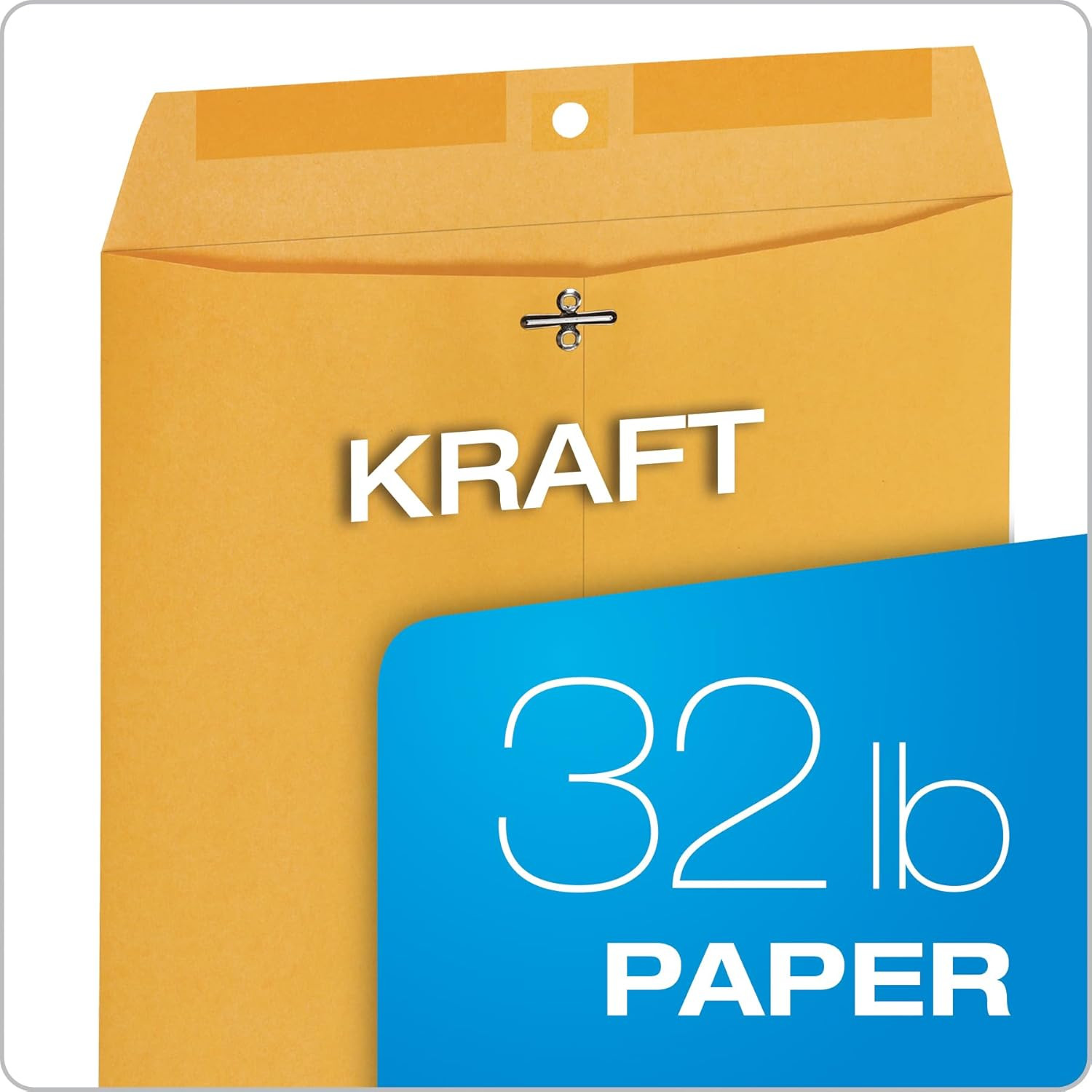 10″ x 13″ Clasp Envelopes, Heavy 32 lb Brown Kraft, Gummed Flap, 100/Box (QUA377