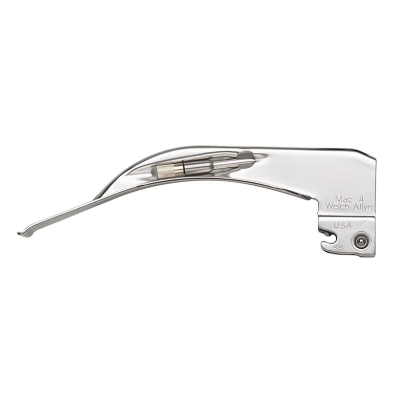 Welch Allyn MacIntosh Fiber Optic Laryngoscope Blade, Size 4