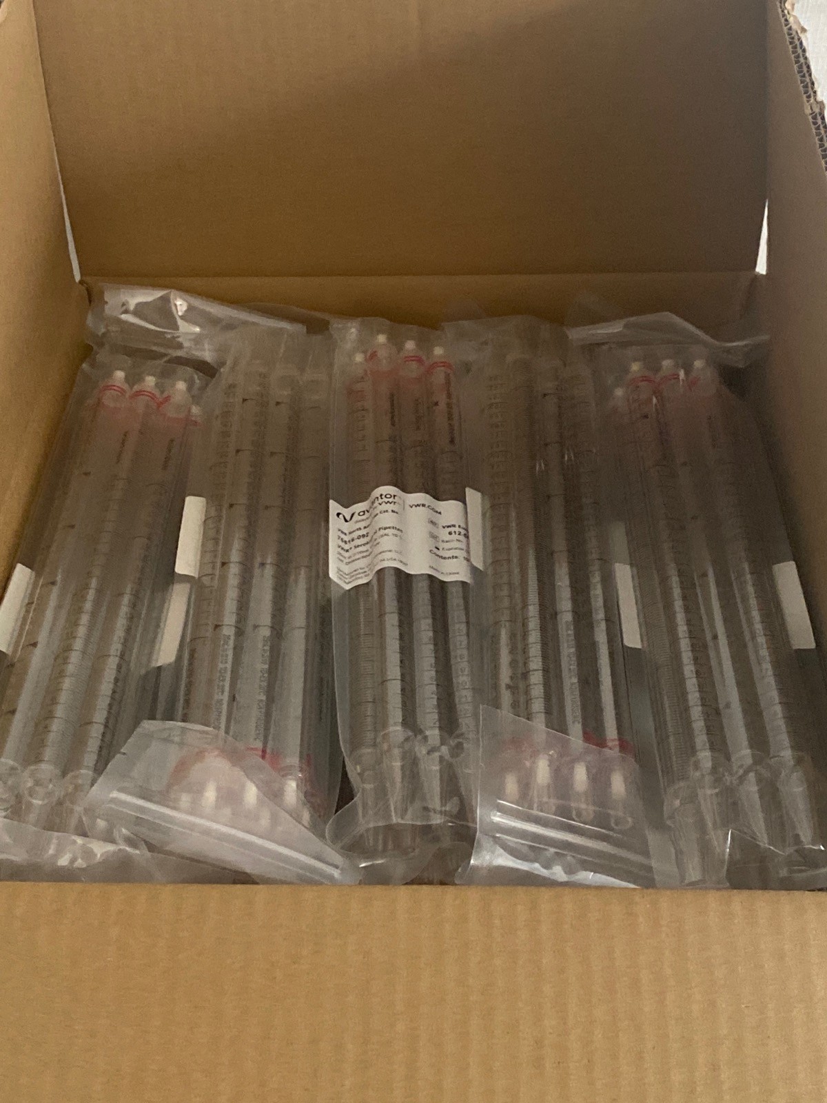 (200/Cs) VWR 25mL in 2/10 PS Serological Pipettes Sterile 20x 10/Pk 75816-092