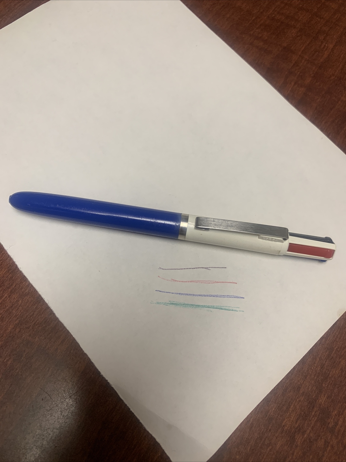 Vtg Classic Enre 4 Color Fashion Ball Point Pen BLUE, RED, GREEN, BLACK Korea