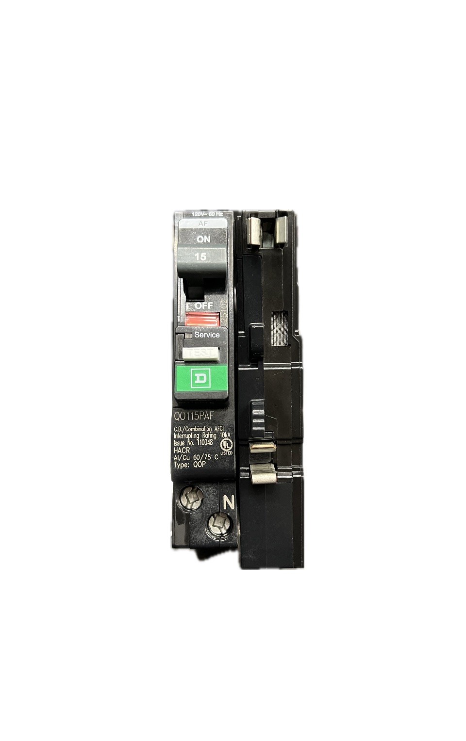 Lot of 10 PCS Square D QO115PAF – 1P – 15A – AFCI Circuit Breakers