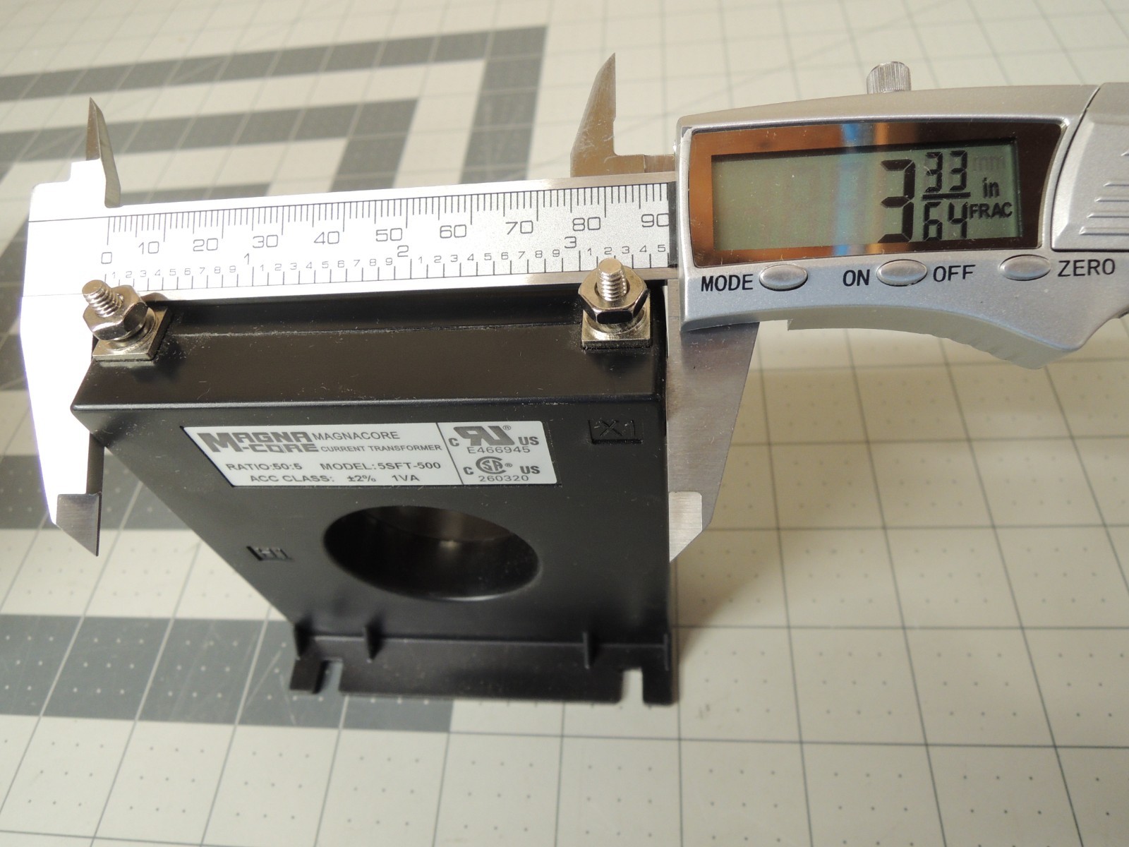 5SFT-500 Current Transformer, Non-ANSI Rated Window Type, 50:5, Class 2, 1 VA