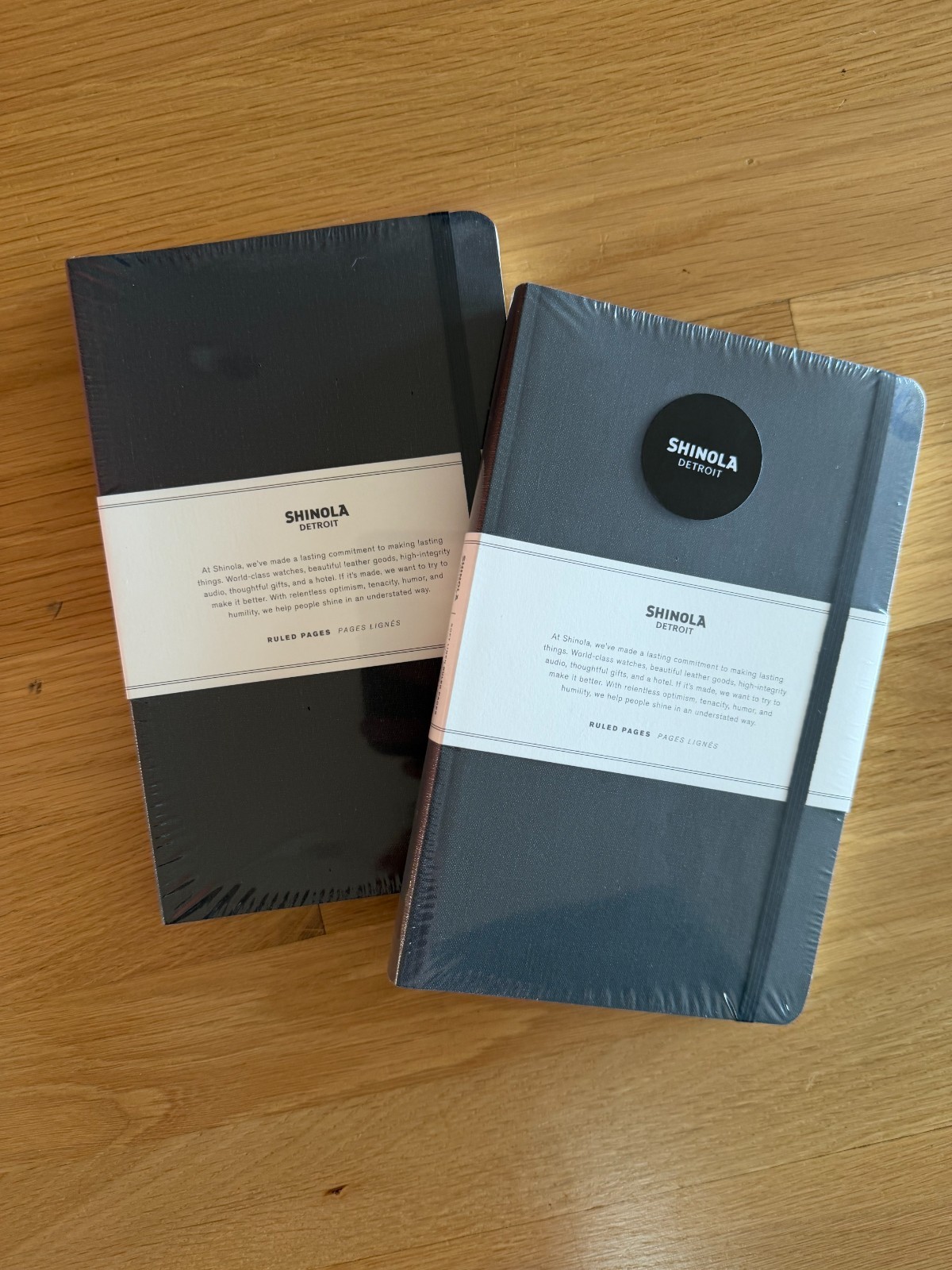 NEW! TWO (2) Shinola Journals, Linen, Ruled, 5.25″ x 8.25″, 192 Pages, Charcoal